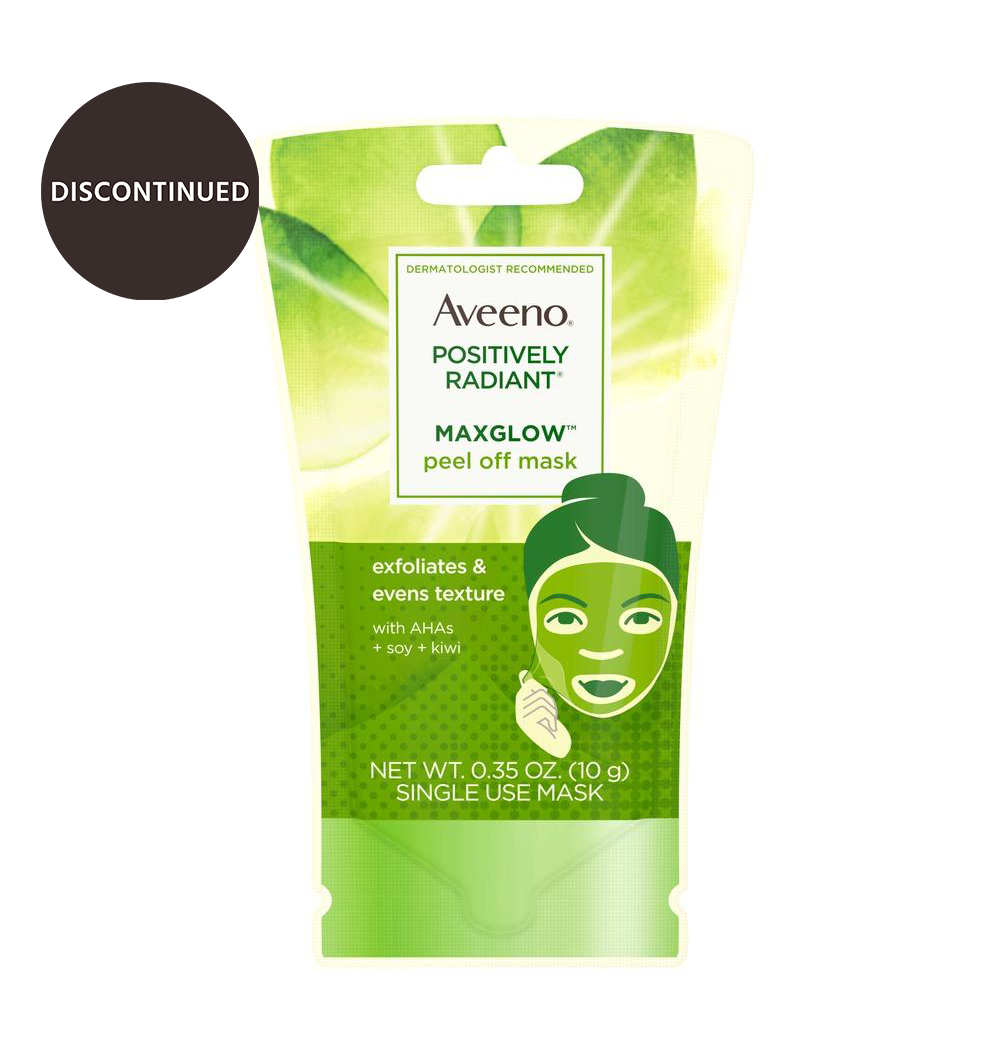 Download Discontinued Positively Radiant Maxglow Peel Off Face Mask Aveeno PSD Mockup Templates